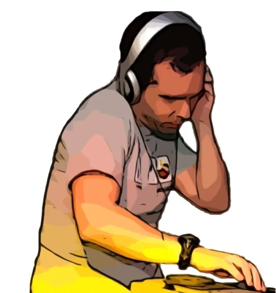 DJ Hervé illustrated portrait