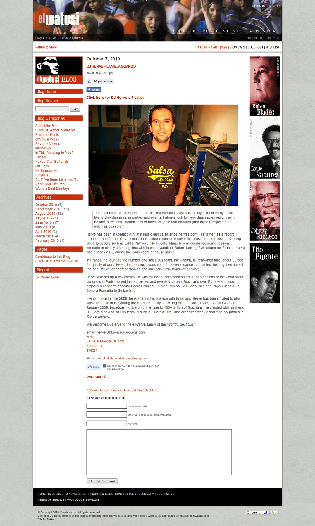 El Watusi feature on DJ Hervé and La Vieja Guardia
