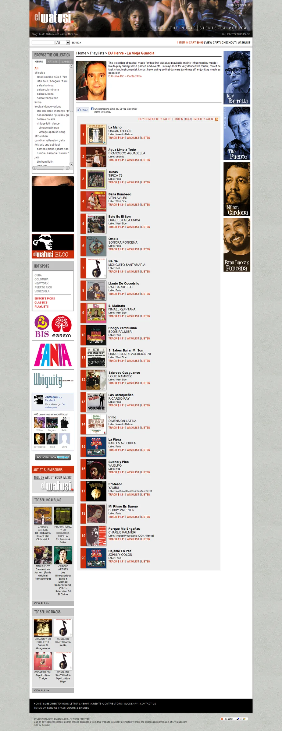 El Watusi playlist archive